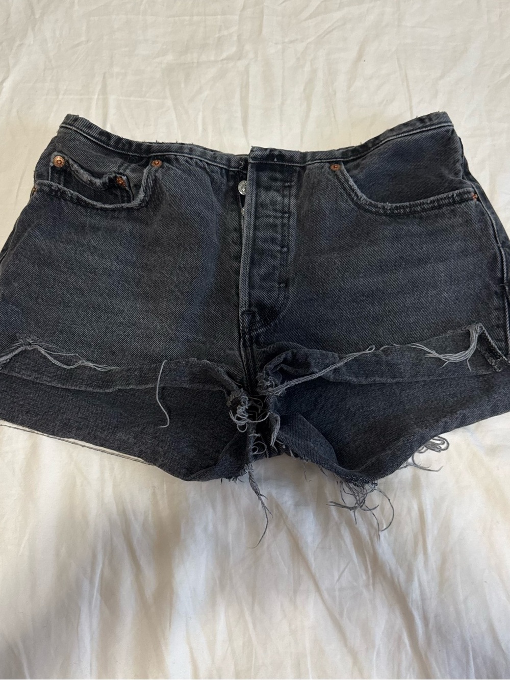 Levi’s 501 Black Denim Shorts Size 27